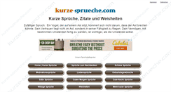 Desktop Screenshot of kurze-sprueche.com